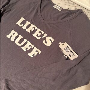 Gray V-Neck 'Life's Ruff' Sweater